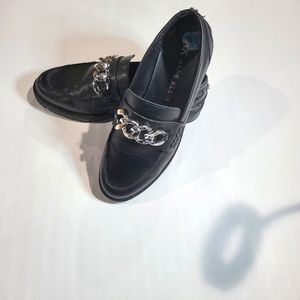Anne Klein Flex Comfort Work Loafer Black and Silver